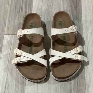 Birkenstock Franca Textured Slide Sandal eggshell size 9